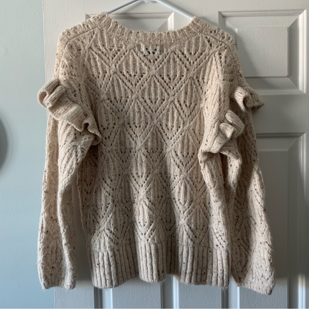 Sweater with Shoulder Ruffles - Picture 4 of 6